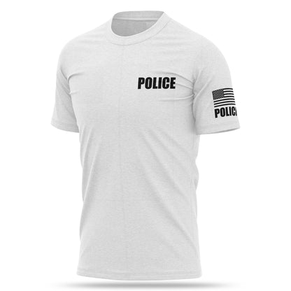 [POLICE] Cotton Blend Shirt [WHT/BLK]-13 Fifty Apparel