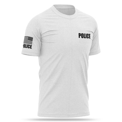 [POLICE] Cotton Blend Shirt [WHT/BLK]-13 Fifty Apparel