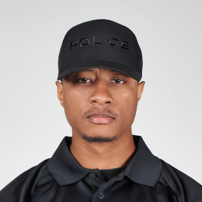 [POLICE] Embroidered Flexfit® Adjustable Cap [BLK/BLK]-13 Fifty Apparel