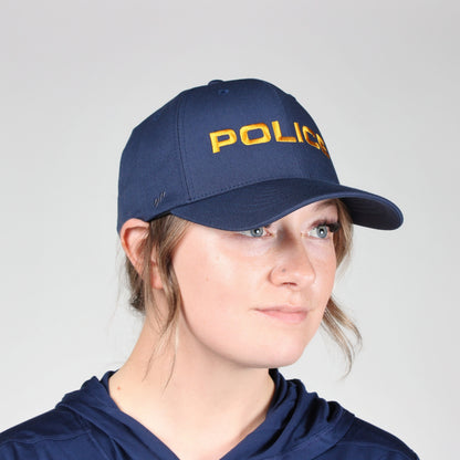 [POLICE] Embroidered Flexfit® Adjustable Cap [NVY/GLD]-13 Fifty Apparel
