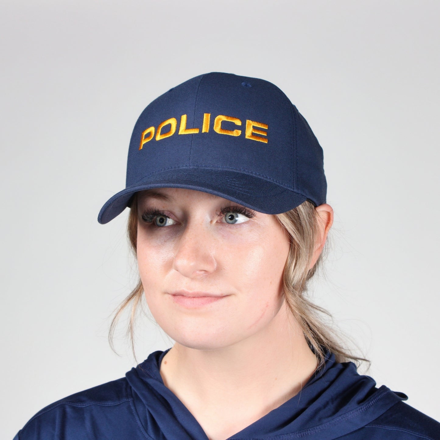 [POLICE] Embroidered Flexfit® Adjustable Cap [NVY/GLD]-13 Fifty Apparel