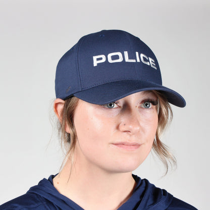 [POLICE] Embroidered Flexfit® Adjustable Cap [NVY/WHT]-13 Fifty Apparel