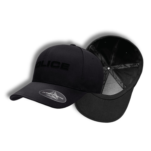 Flexfit Delta® Police Cap [BLK/BLK] | 13 Fifty Apparel
