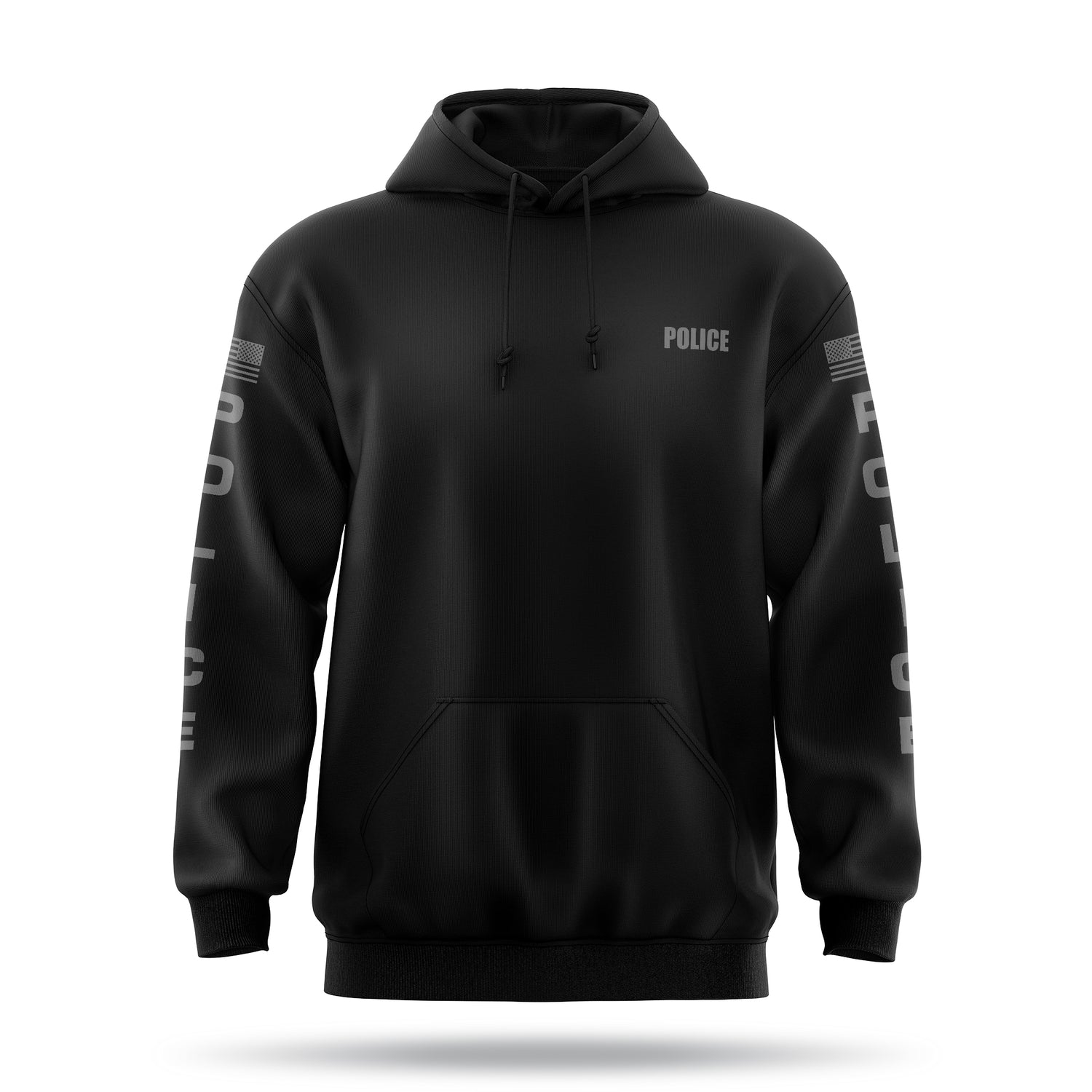 [POLICE] Heavy Blend Hoodie [BLK/GRY]-13 Fifty Apparel