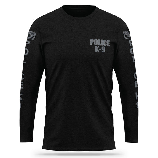 [POLICE K9] Cotton Blend Long Sleeve [BLK/GRY]-13 Fifty Apparel