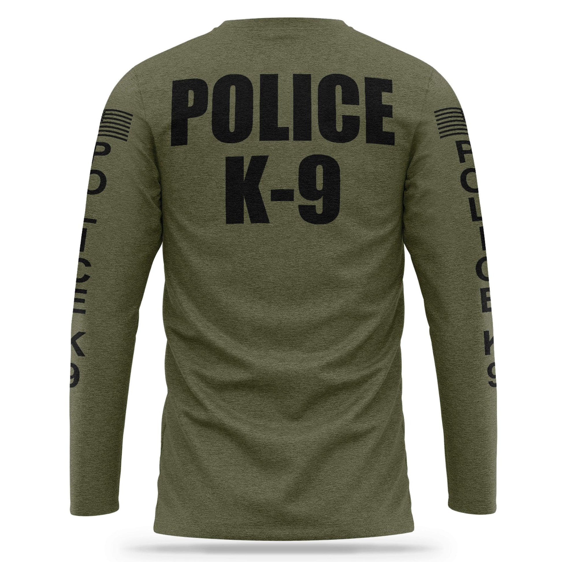 [POLICE K9] Cotton Blend Long Sleeve [GRN/BLK]-13 Fifty Apparel