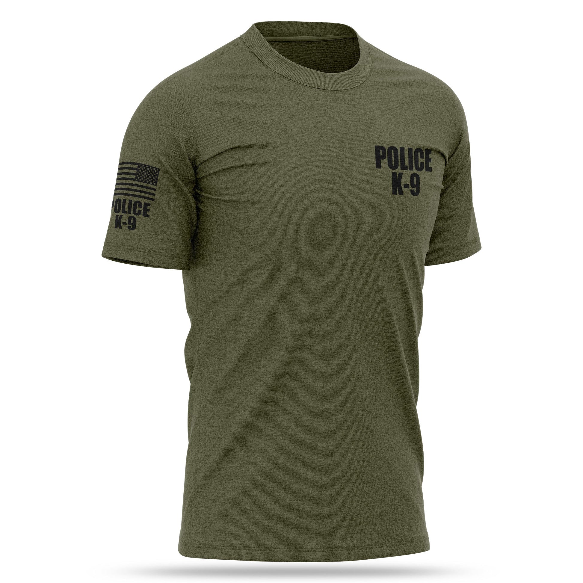 [POLICE K9] Cotton Blend Shirt [GRN/BLK]-13 Fifty Apparel