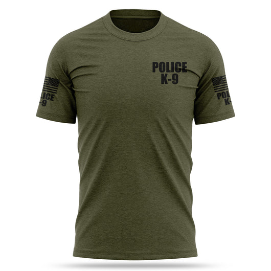 [POLICE K9] Cotton Blend Shirt [GRN/BLK]-13 Fifty Apparel