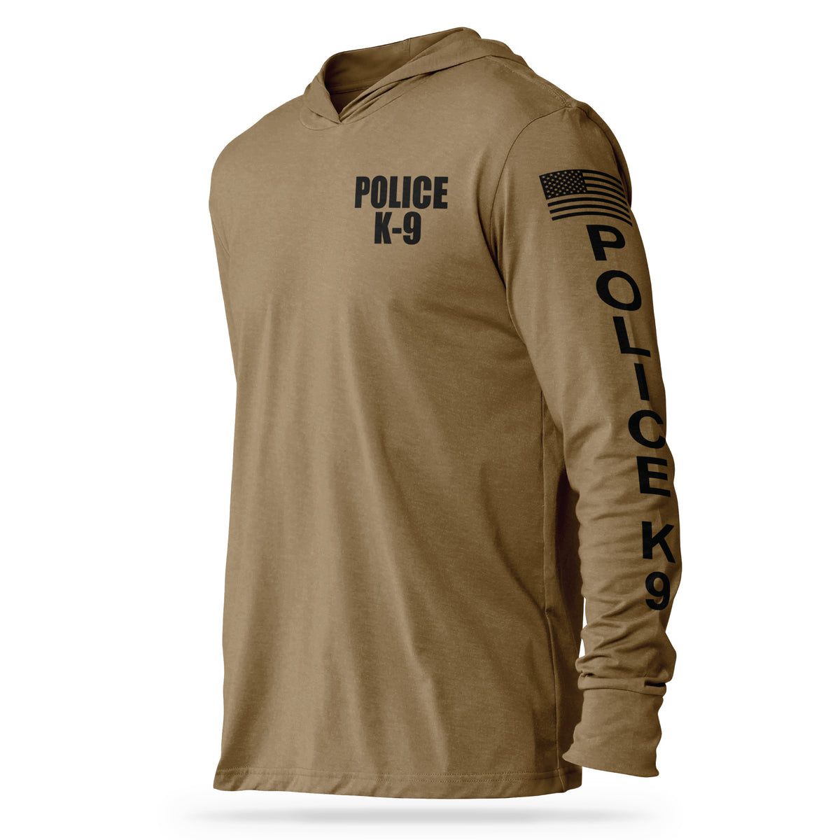 [POLICE K9] Cotton Hooded Tee [CYT/BLK]-13 Fifty Apparel