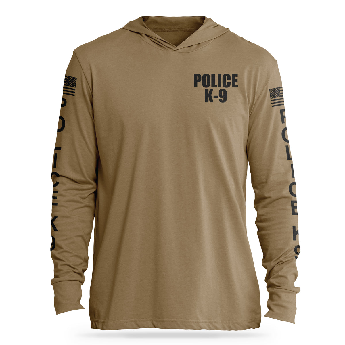 [POLICE K9] Cotton Hooded Tee [CYT/BLK]-13 Fifty Apparel