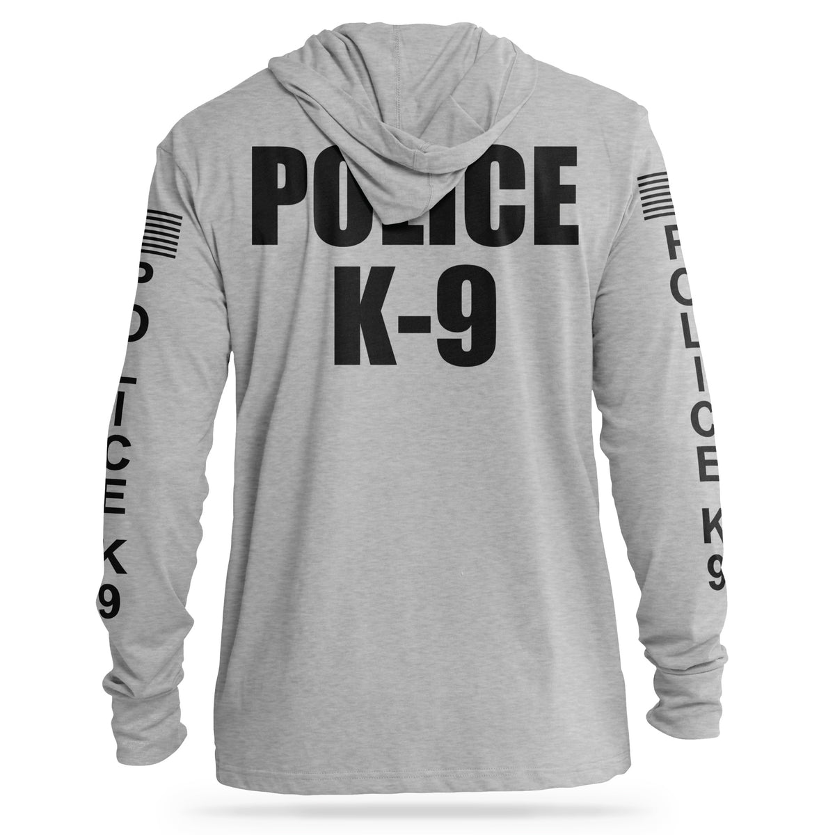 [POLICE K9] Cotton Hooded Tee [GRY/BLK]-13 Fifty Apparel
