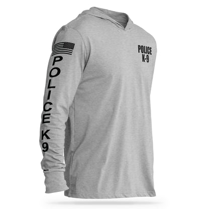 [POLICE K9] Cotton Hooded Tee [GRY/BLK]-13 Fifty Apparel