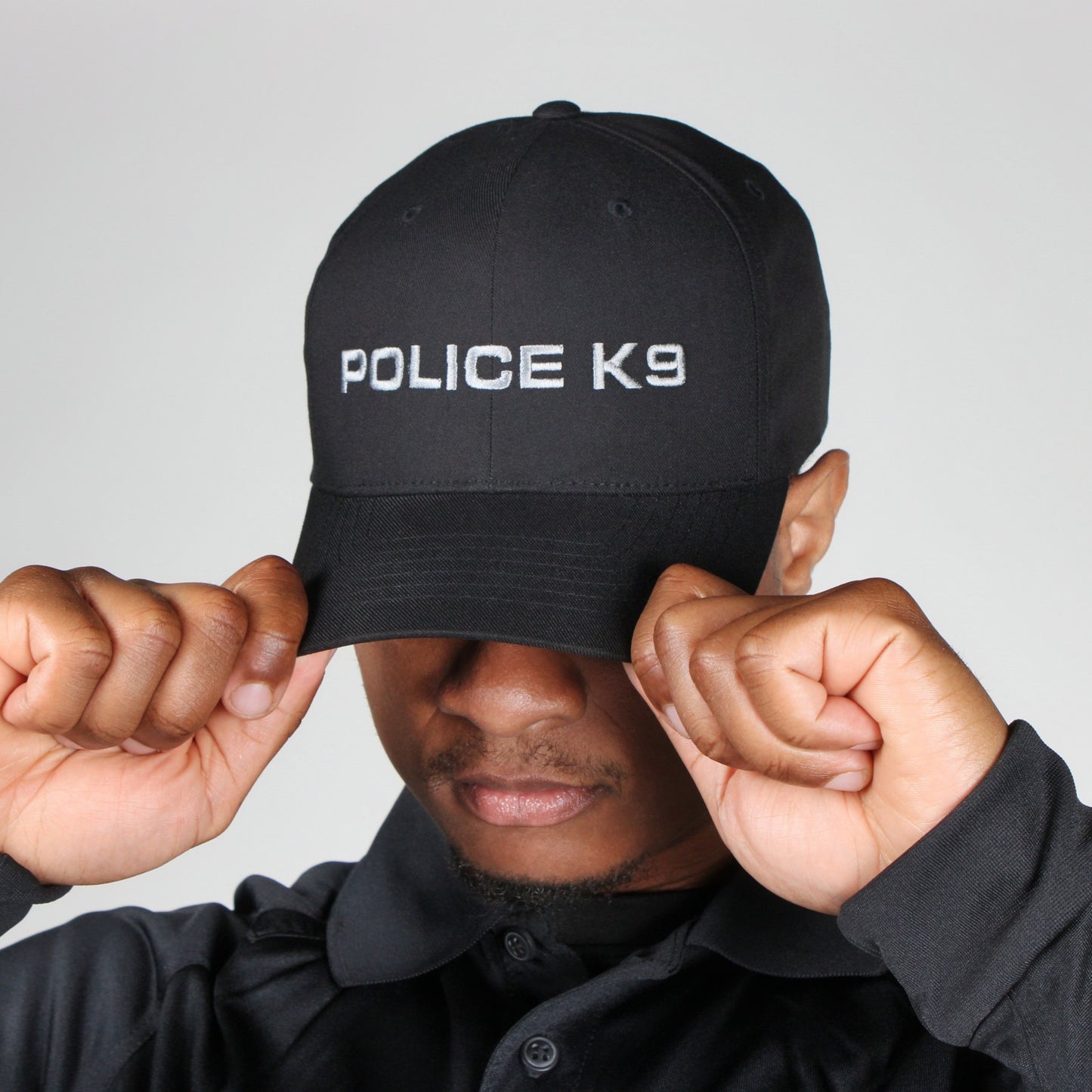 [POLICE K9] Embroidered Flexfit® Adjustable Cap [BLK/GRY]-13 Fifty Apparel