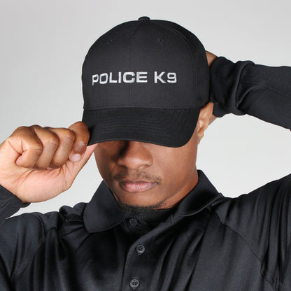 [POLICE K9] Embroidered Flexfit® Adjustable Cap [BLK/GRY]-13 Fifty Apparel
