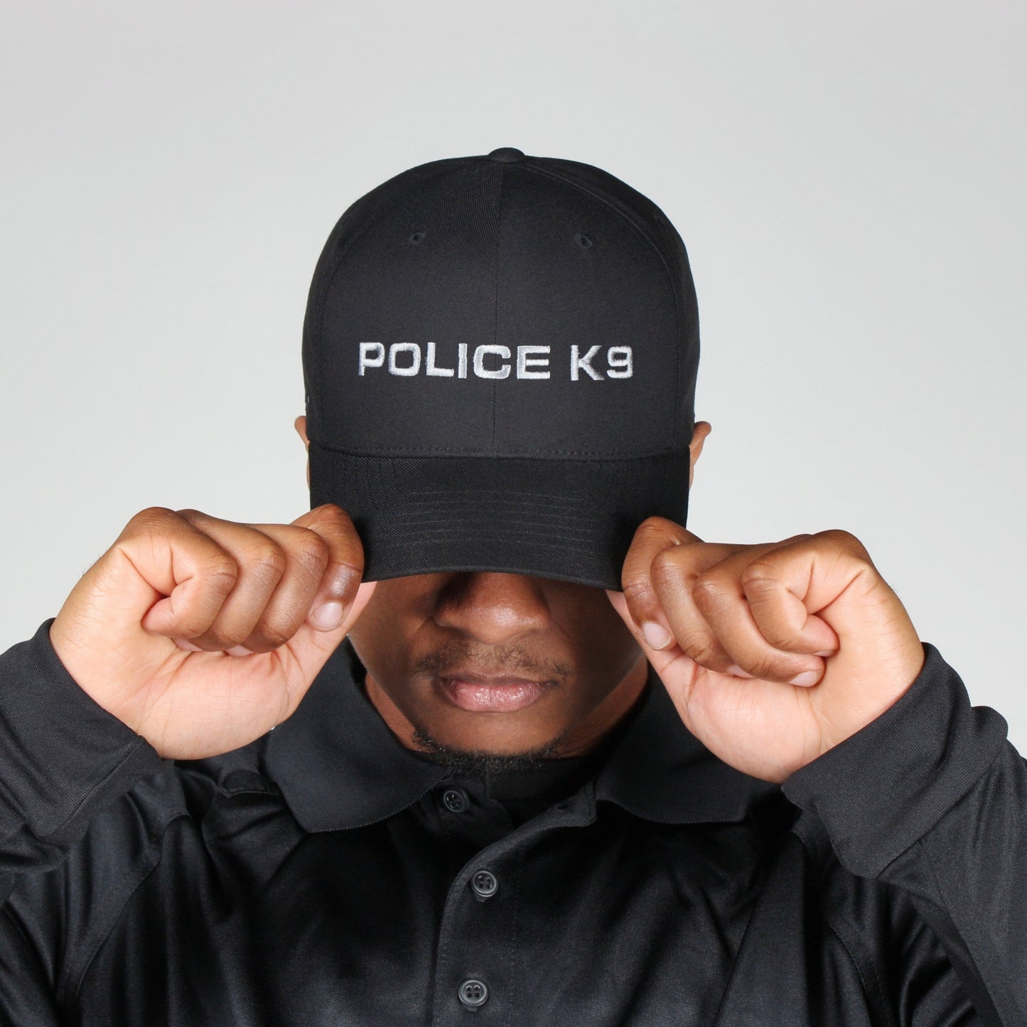 [POLICE K9] Embroidered Flexfit® Adjustable Cap [BLK/GRY]-13 Fifty Apparel