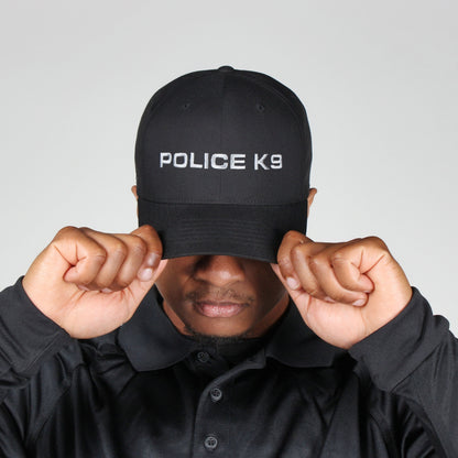 [POLICE K9] Embroidered Flexfit® Adjustable Cap [BLK/GRY]-13 Fifty Apparel