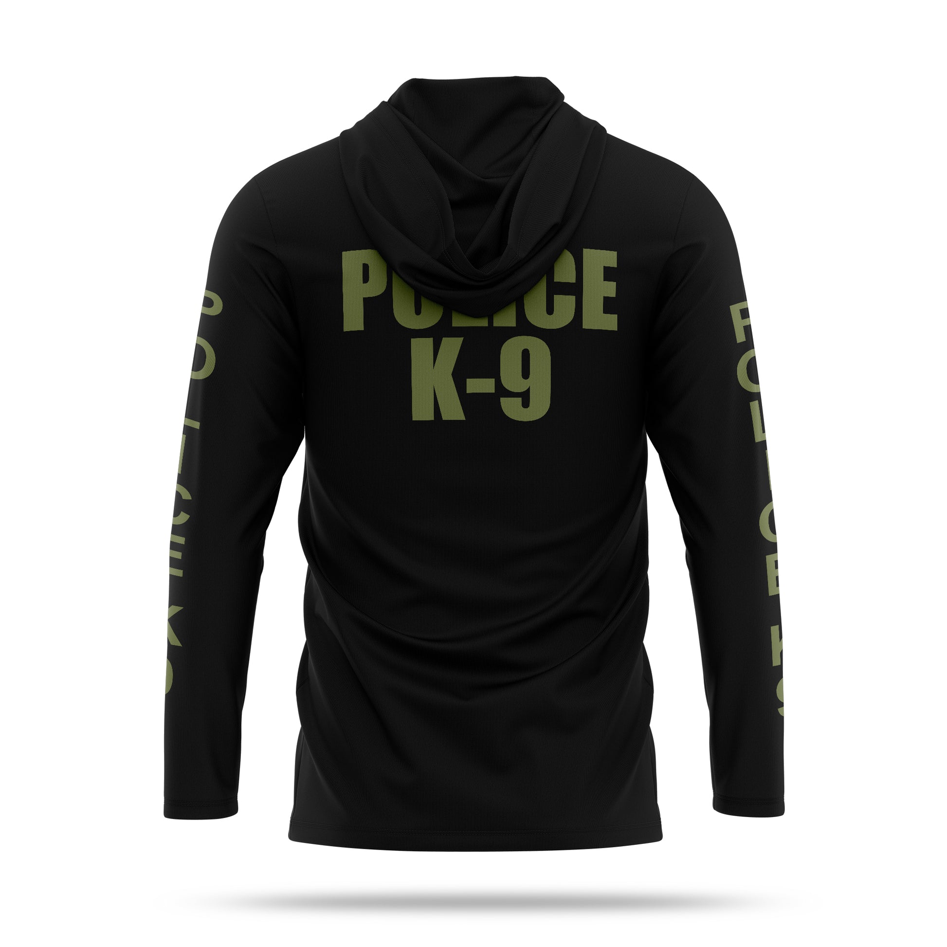 [POLICE K9] Men's Hooded Long Sleeve [BLK/GRN]-13 Fifty Apparel