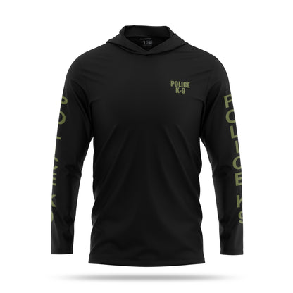 [POLICE K9] Men's Hooded Long Sleeve [BLK/GRN]-13 Fifty Apparel