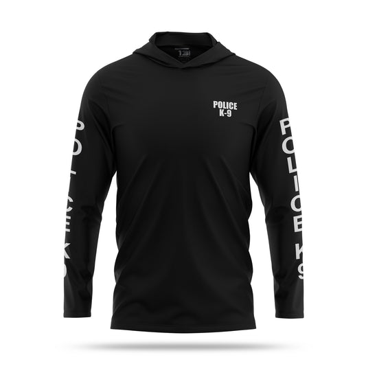 [POLICE K9] Men's Hooded Long Sleeve [BLK/WHT]-13 Fifty Apparel