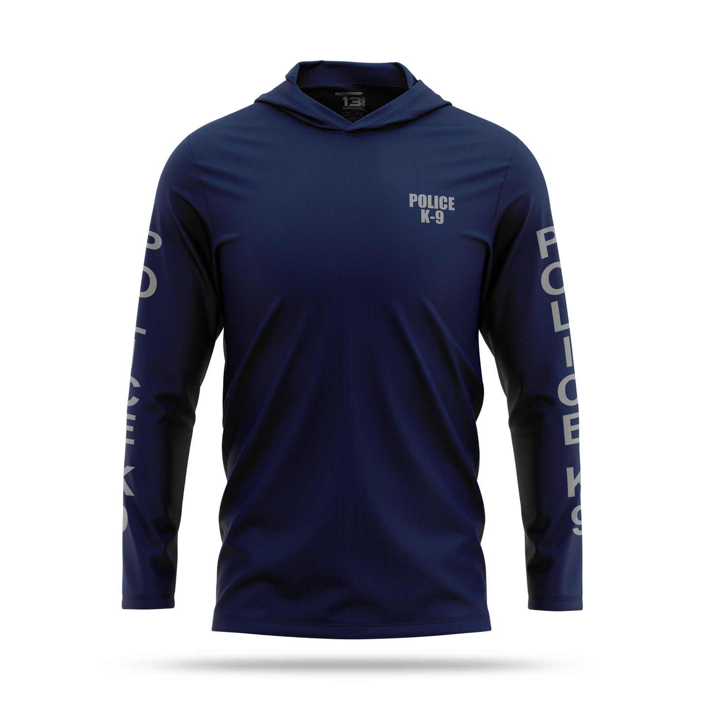 [POLICE K9] Men's Hooded Long Sleeve [NVY/GRY]-13 Fifty Apparel
