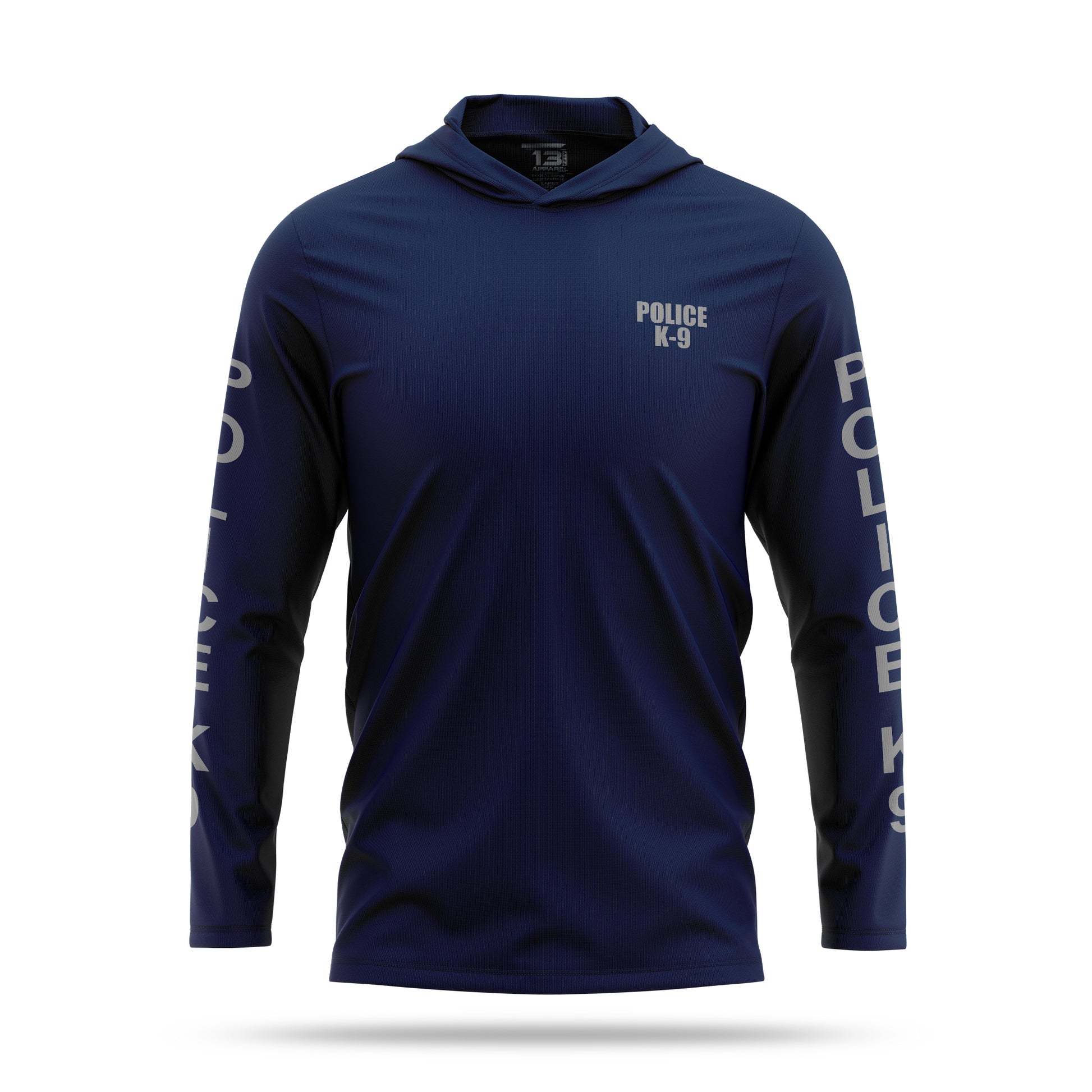[POLICE K9] Men's Hooded Long Sleeve [NVY/GRY]-13 Fifty Apparel