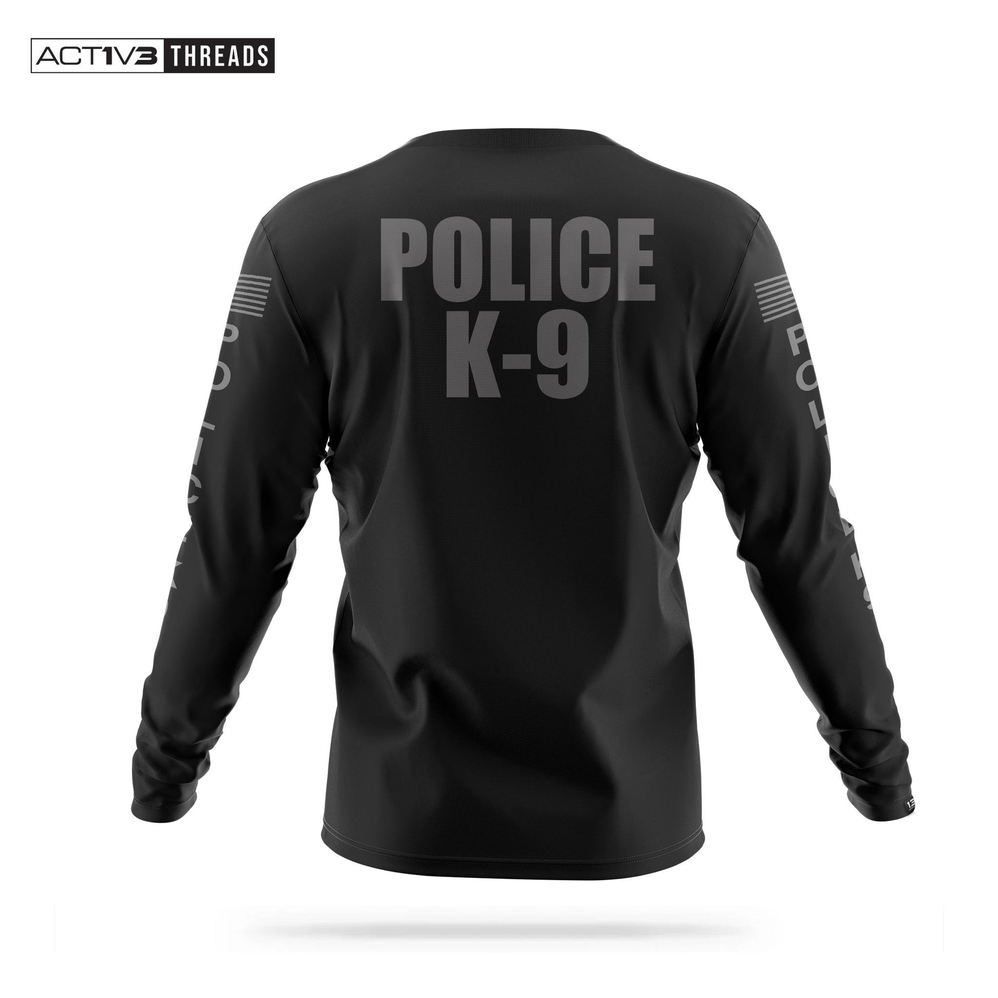 [POLICE K9] Men's Performance Long Sleeve [BLK/GRY]-13 Fifty Apparel