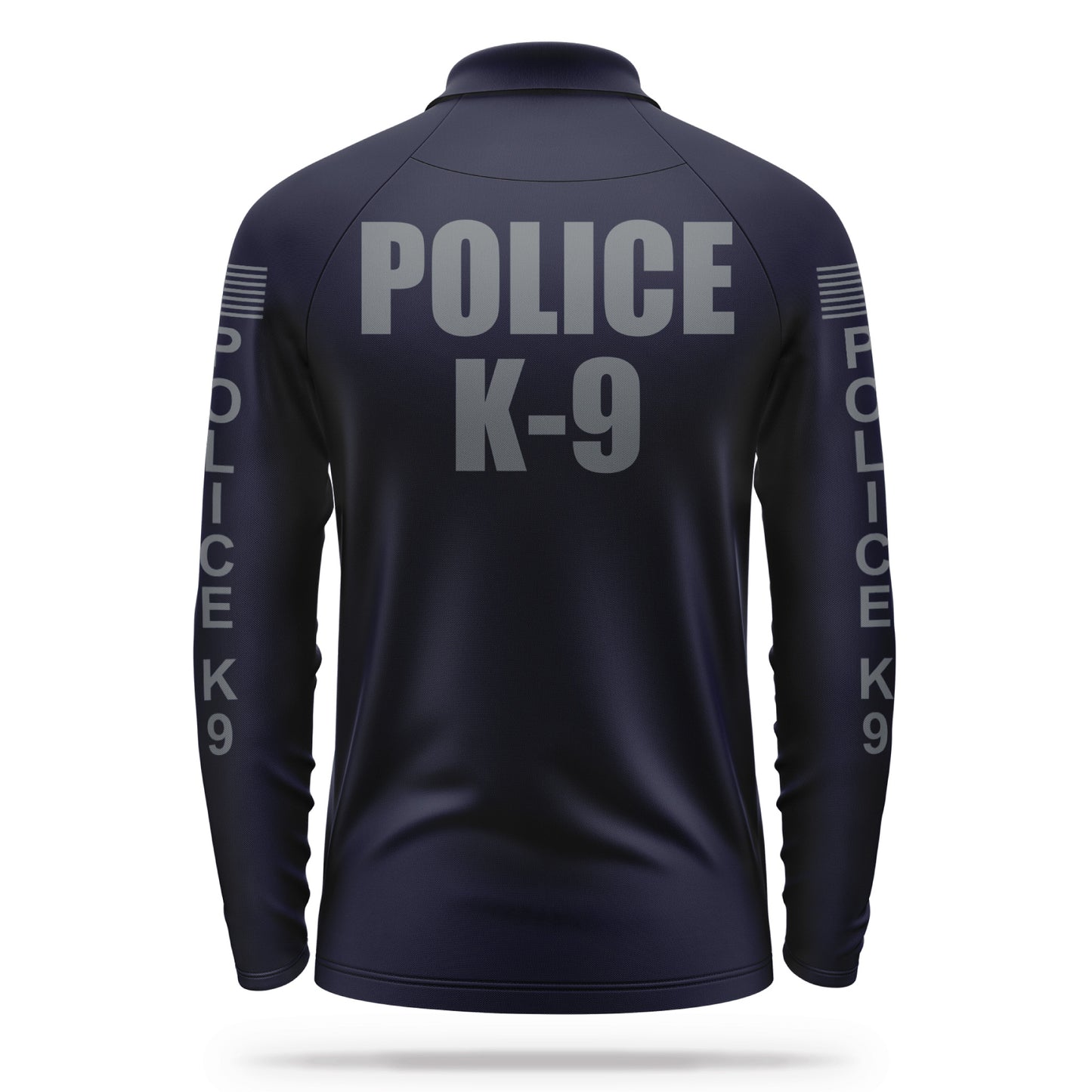 [POLICE K9] Men's Performance Polo Long Sleeve [NVY/GRY] 13 Fifty Apparel 