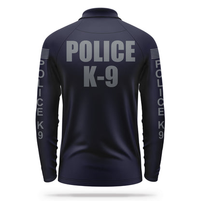 [POLICE K9] Men's Performance Polo Long Sleeve [NVY/GRY] 13 Fifty Apparel 