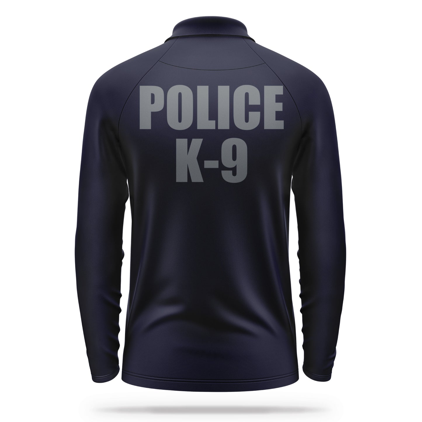 [POLICE K9] Men's Performance Polo Long Sleeve [NVY/GRY]-13 Fifty Apparel