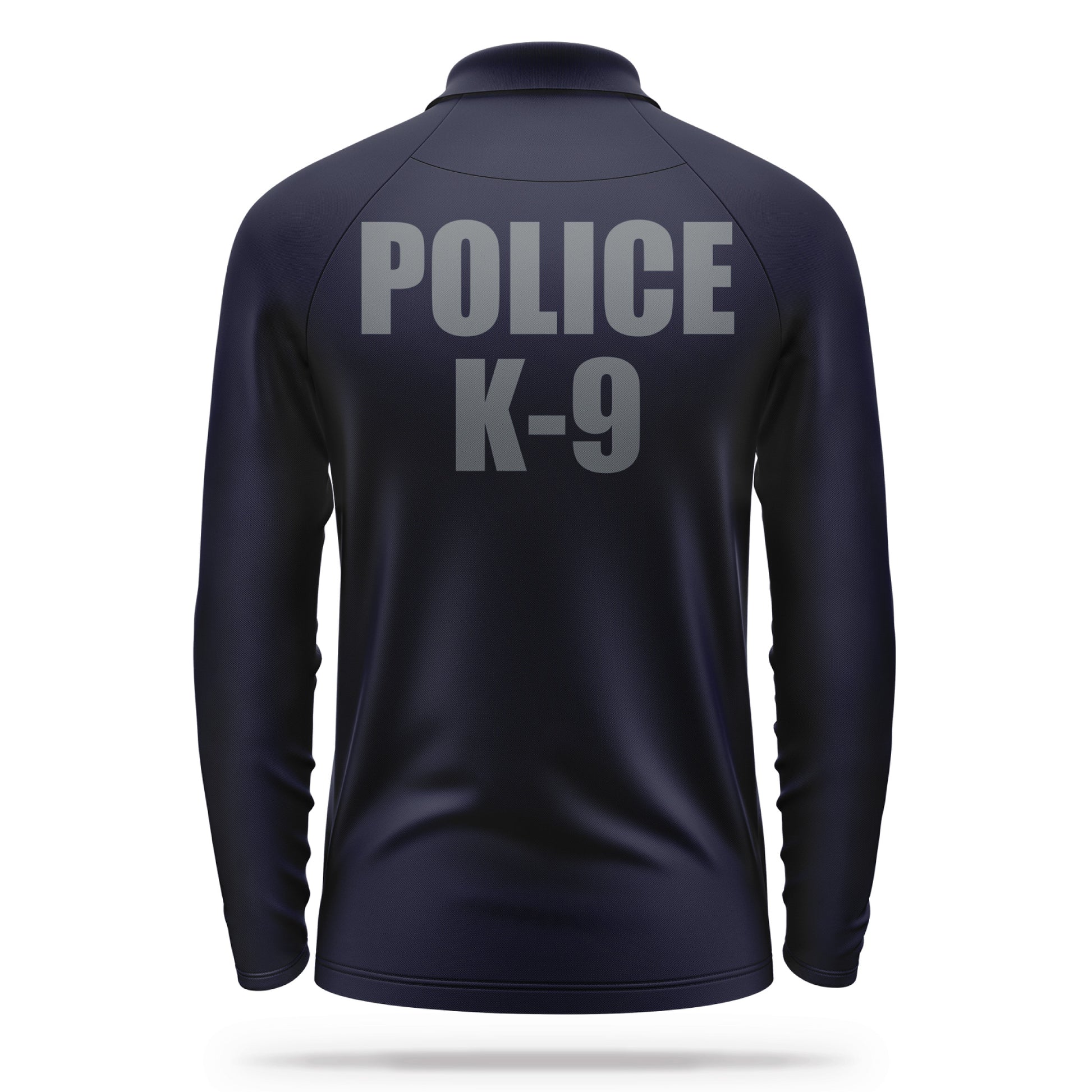 [POLICE K9] Men's Performance Polo Long Sleeve [NVY/GRY]-13 Fifty Apparel