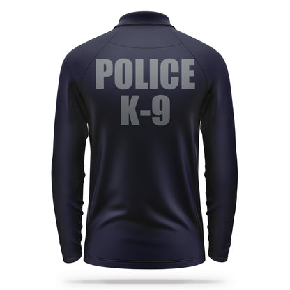 [POLICE K9] Men's Performance Polo Long Sleeve [NVY/GRY]-13 Fifty Apparel