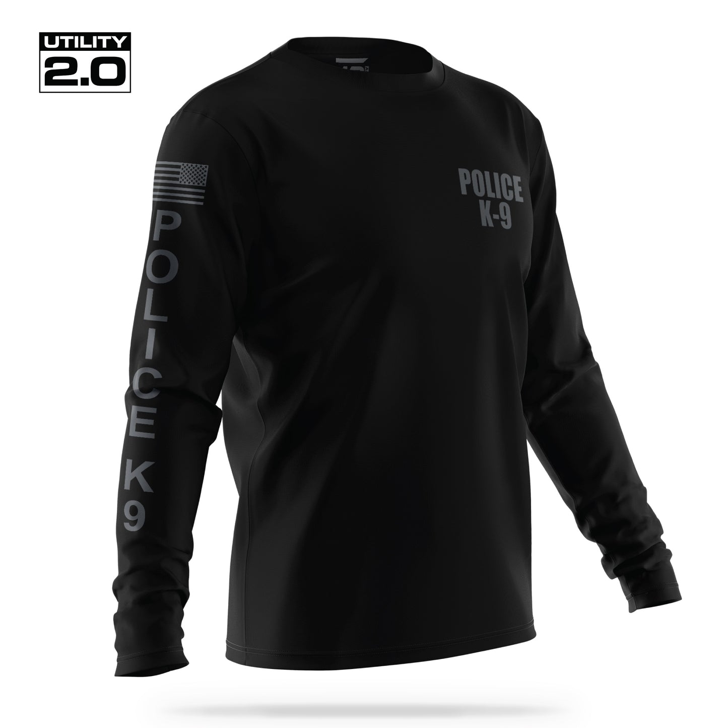 [POLICE K9] Men's Utility 2.0 Long Sleeve [BLK/GRY]-13 Fifty Apparel