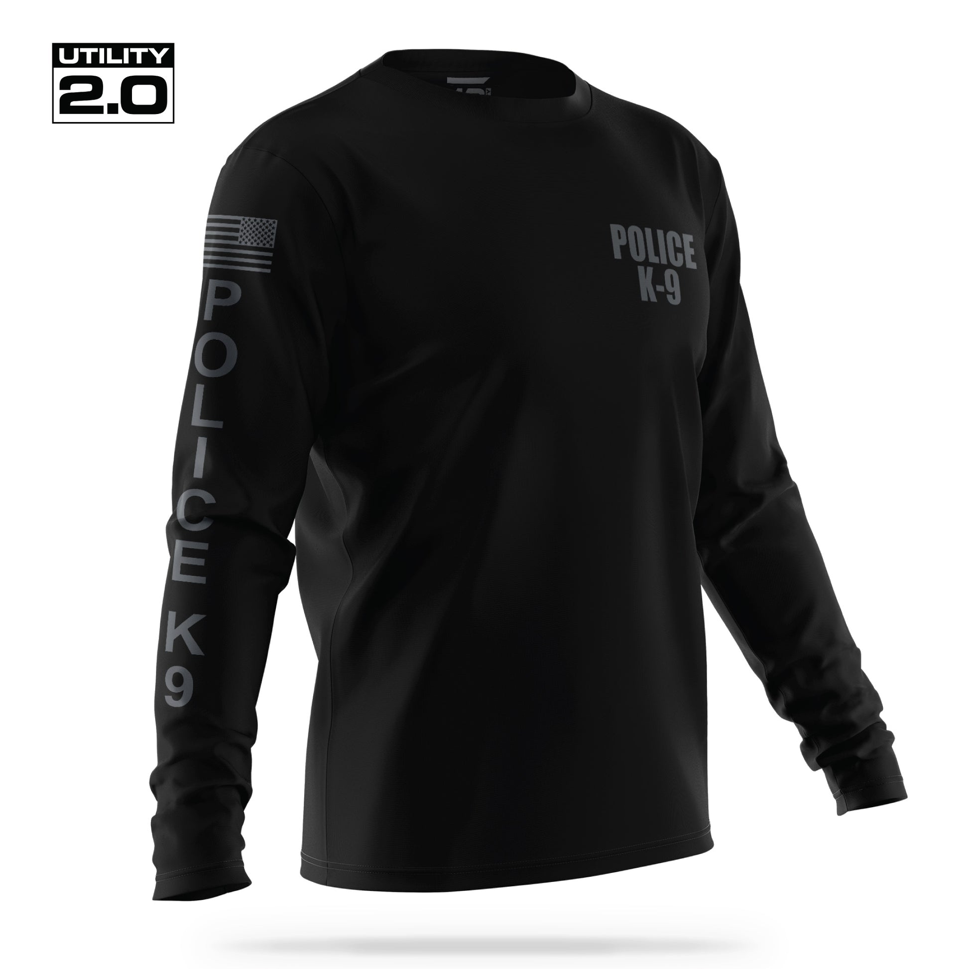 [POLICE K9] Men's Utility 2.0 Long Sleeve [BLK/GRY]-13 Fifty Apparel