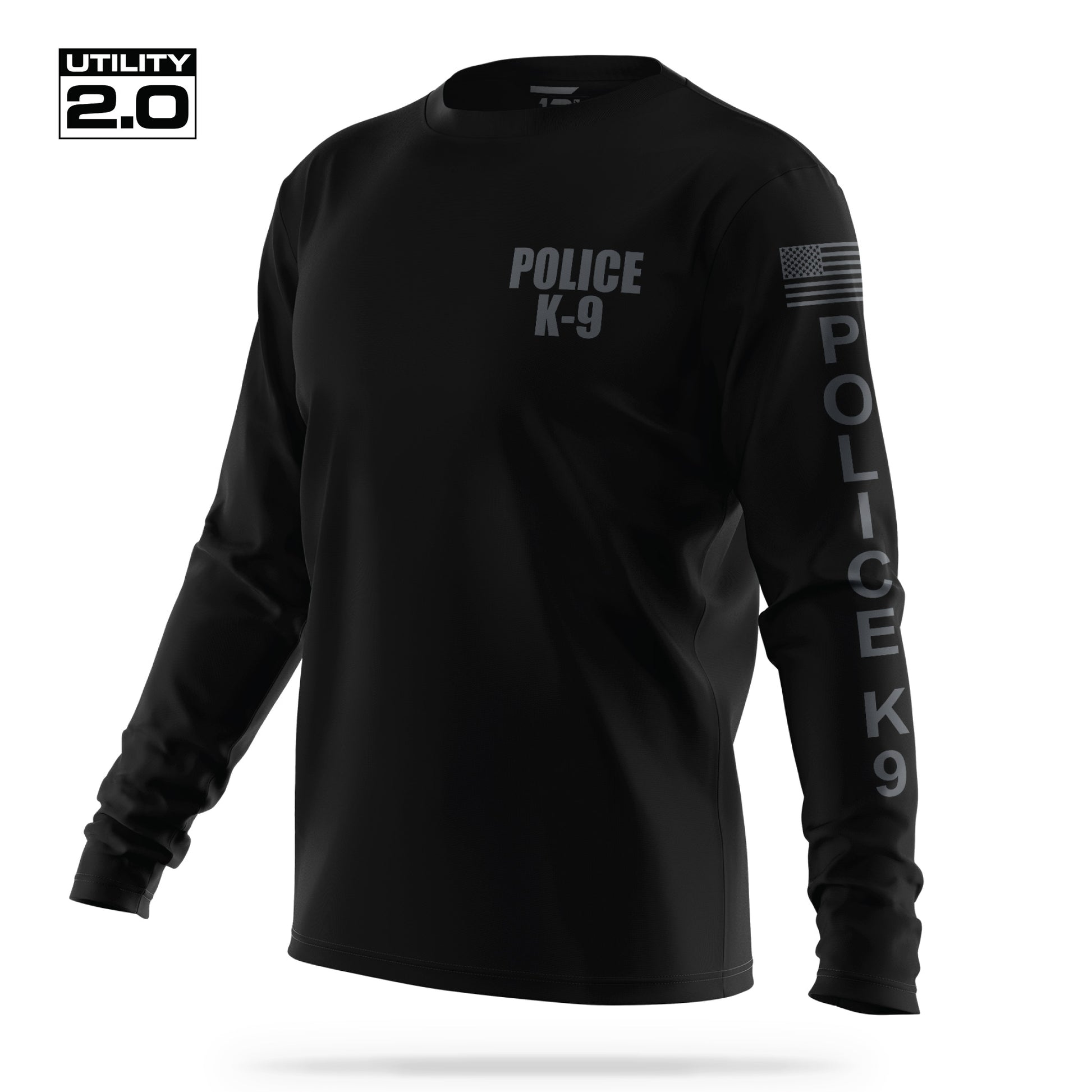 [POLICE K9] Men's Utility 2.0 Long Sleeve [BLK/GRY]-13 Fifty Apparel