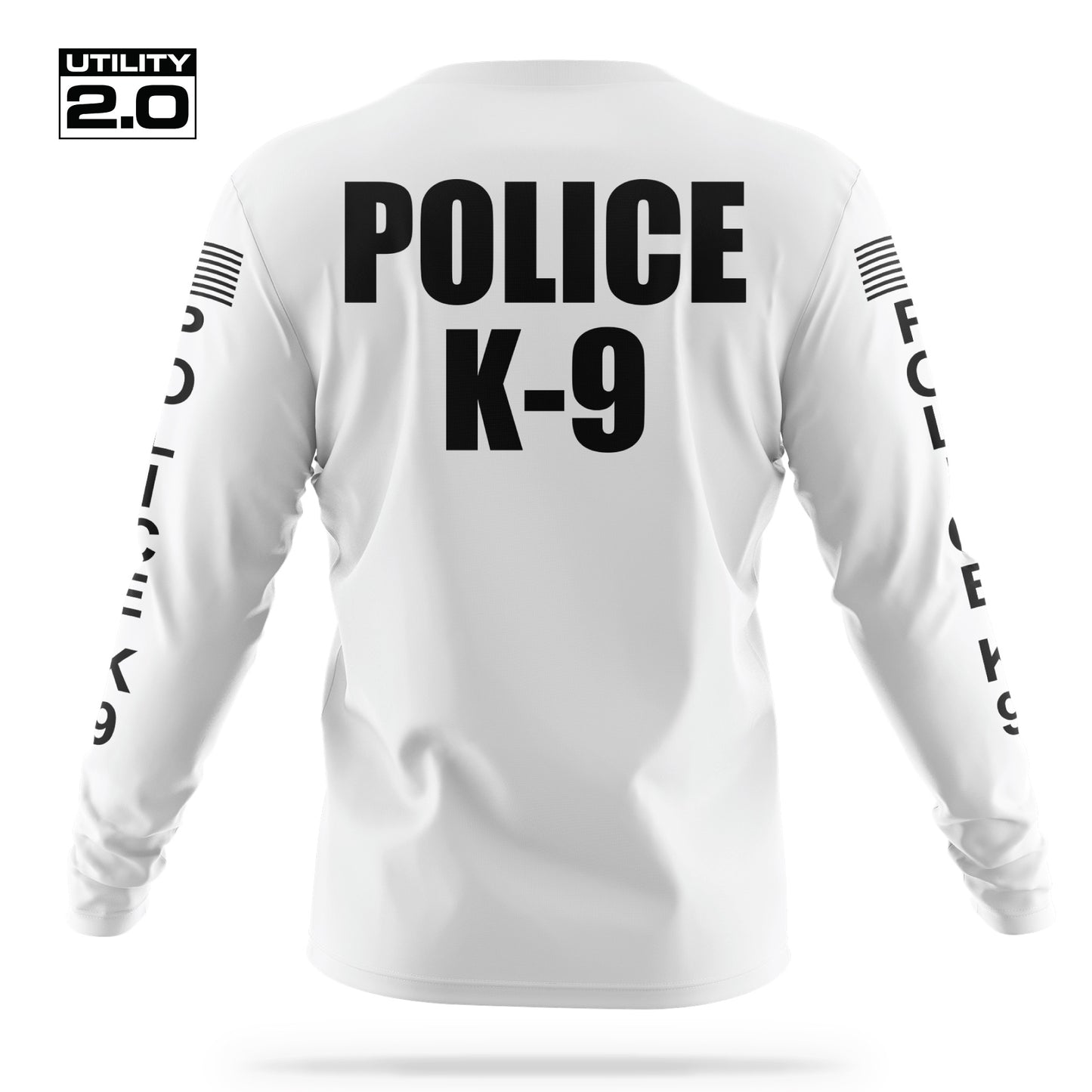 [POLICE K9] Men's Utility 2.0 Long Sleeve [WHT/BLK]-13 Fifty Apparel