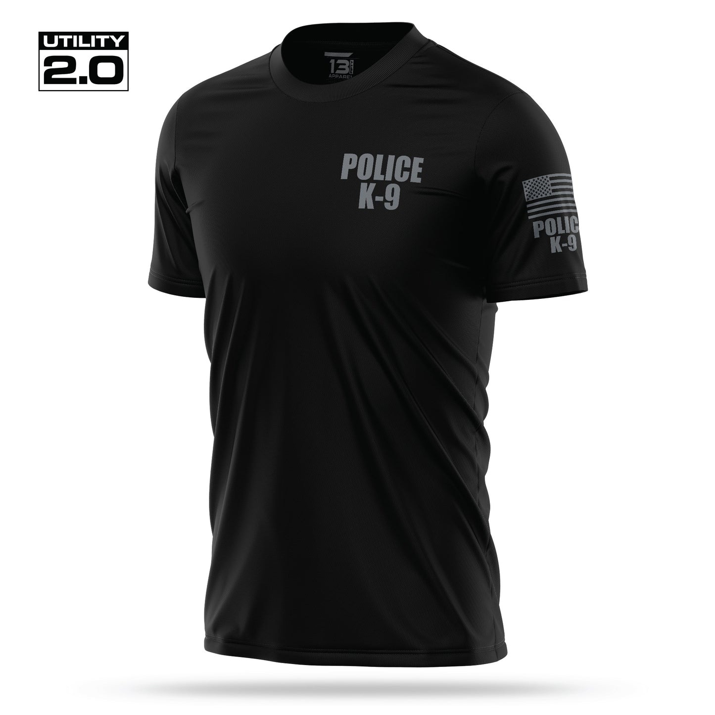 [POLICE K9] Men's Utility 2.0 Short Sleeve [BLK/GRY]-13 Fifty Apparel
