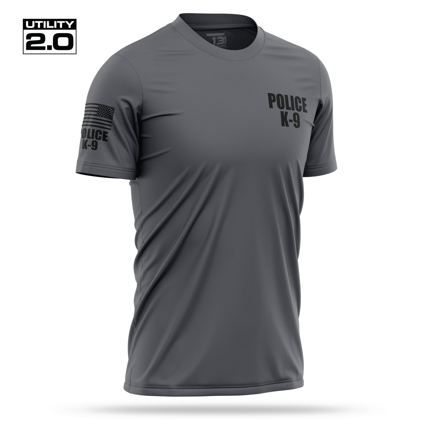 [POLICE K9] Men's Utility 2.0 Short Sleeve [CHAR/BLK]-13 Fifty Apparel