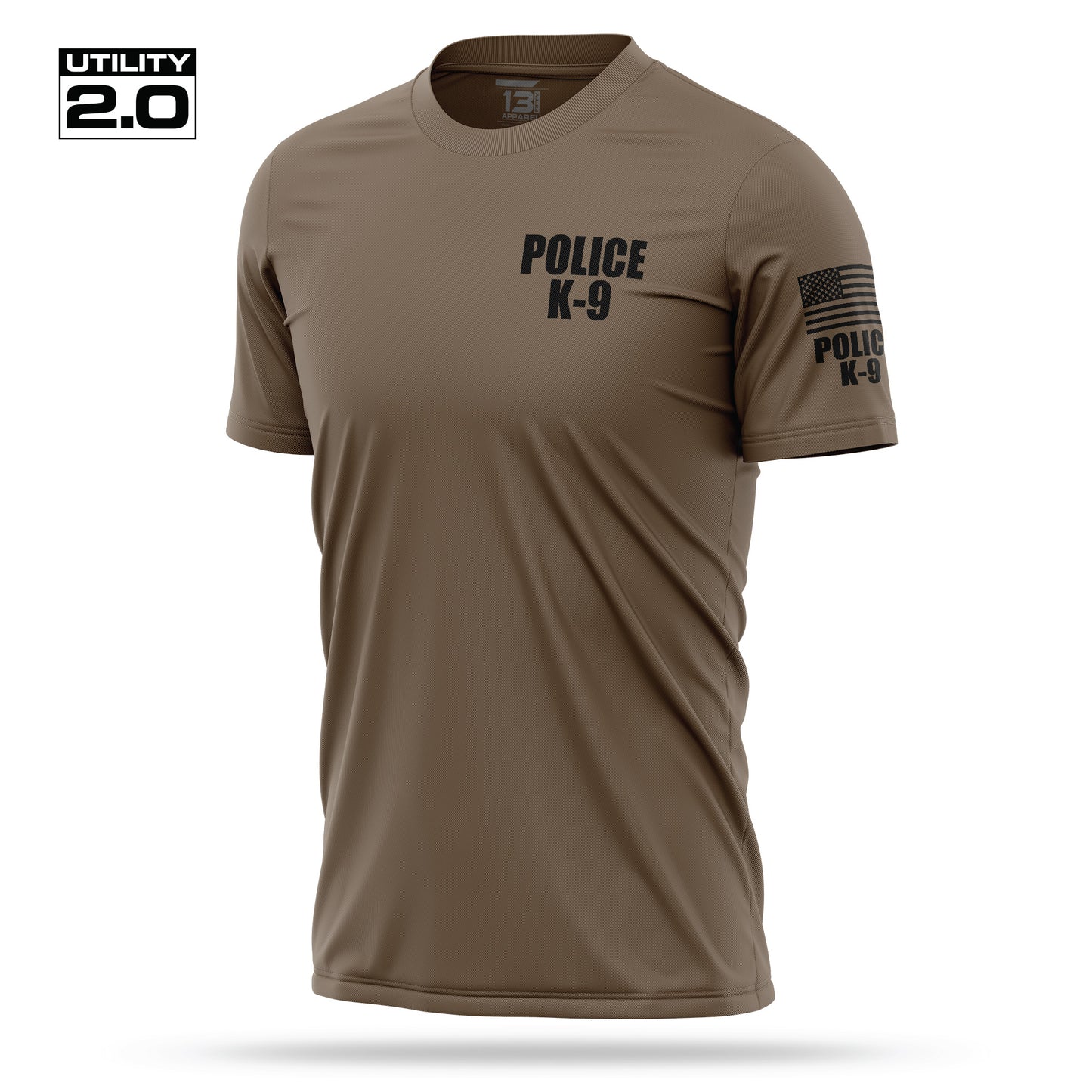 [POLICE K9] Men's Utility 2.0 Short Sleeve [CIGA/BLK]-13 Fifty Apparel