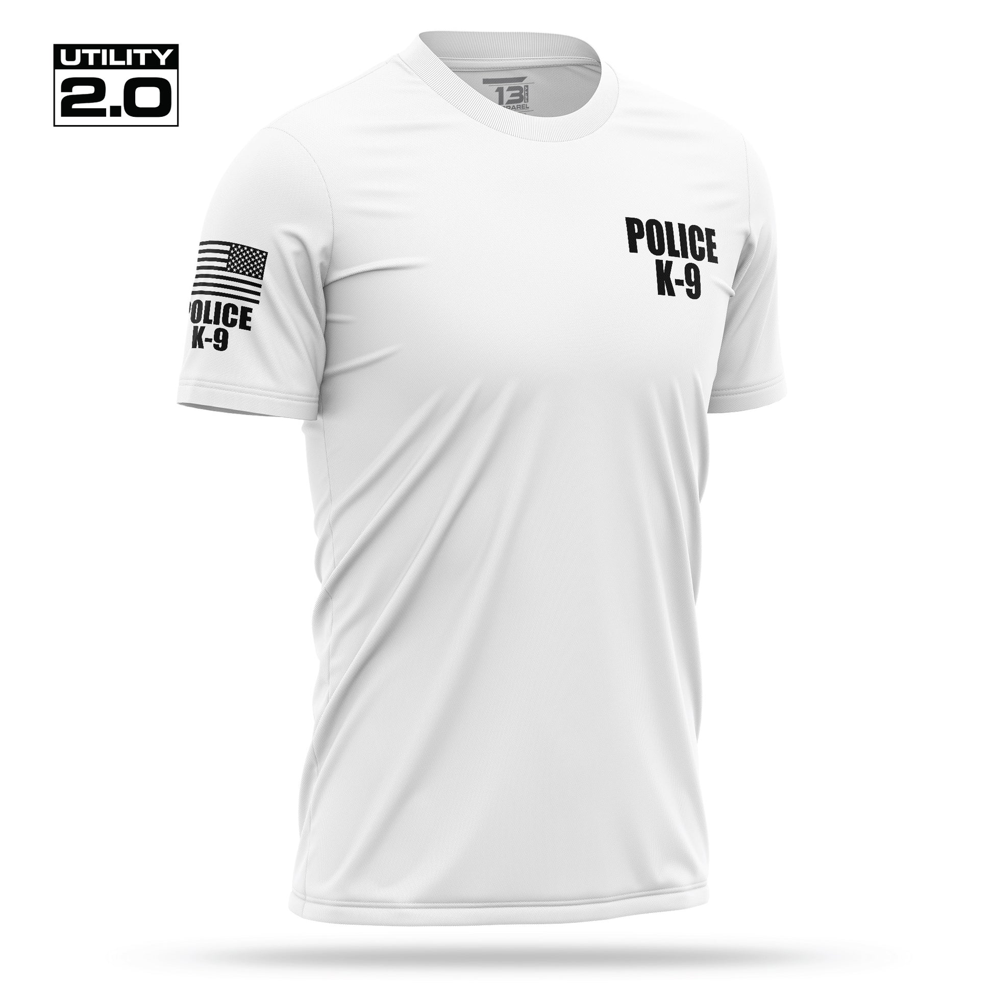 [POLICE K9] Men's Utility 2.0 Short Sleeve [WHT/BLK]-13 Fifty Apparel