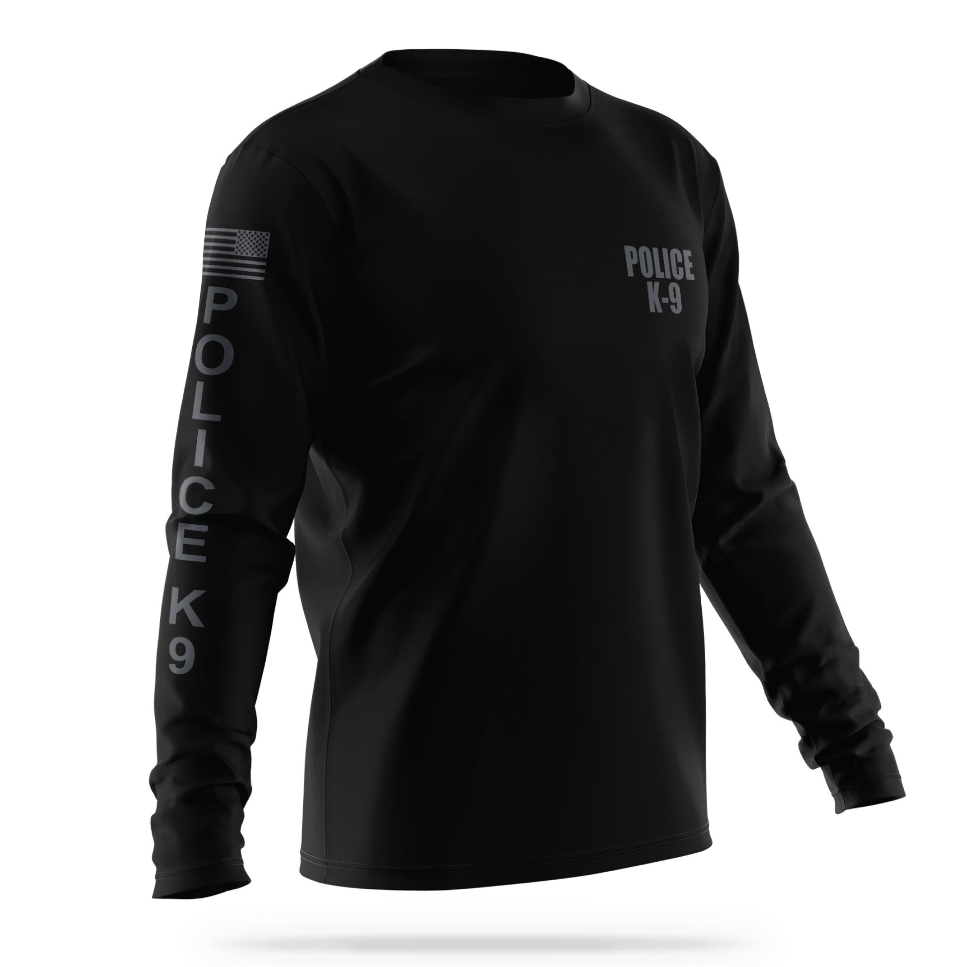 [POLICE K9] Men's Utility Long Sleeve [BLK/GRY]-13 Fifty Apparel