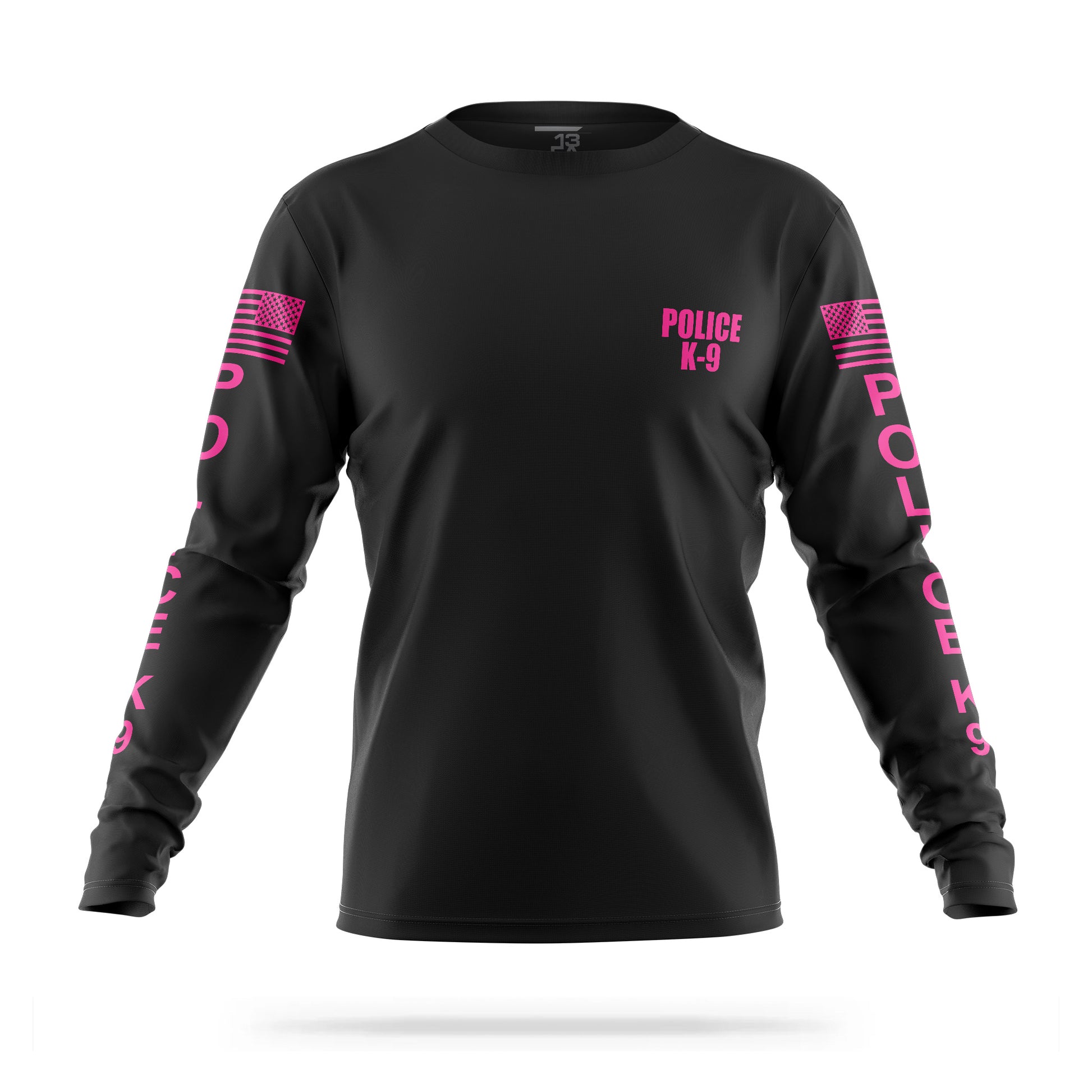 [POLICE K9] Men's Utility Long Sleeve [BLK/PNK]-13 Fifty Apparel