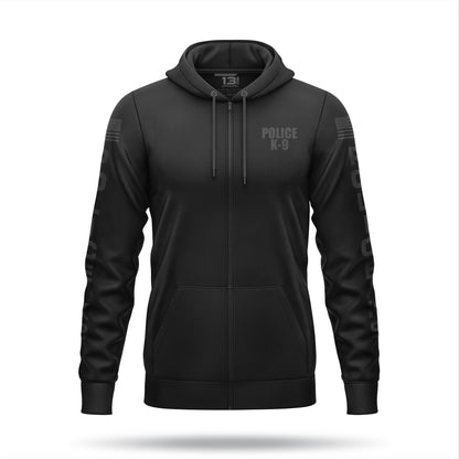 [POLICE K9] Performance Full-Zip Hoodie [BLK/BLK]-13 Fifty Apparel