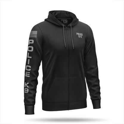 [POLICE K9] Performance Full-Zip Hoodie [BLK/GRY]-13 Fifty Apparel
