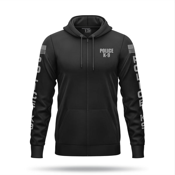 POLICE K9] Performance Full-Zip Hoodie [BLK/GRY] | 13 Fifty
