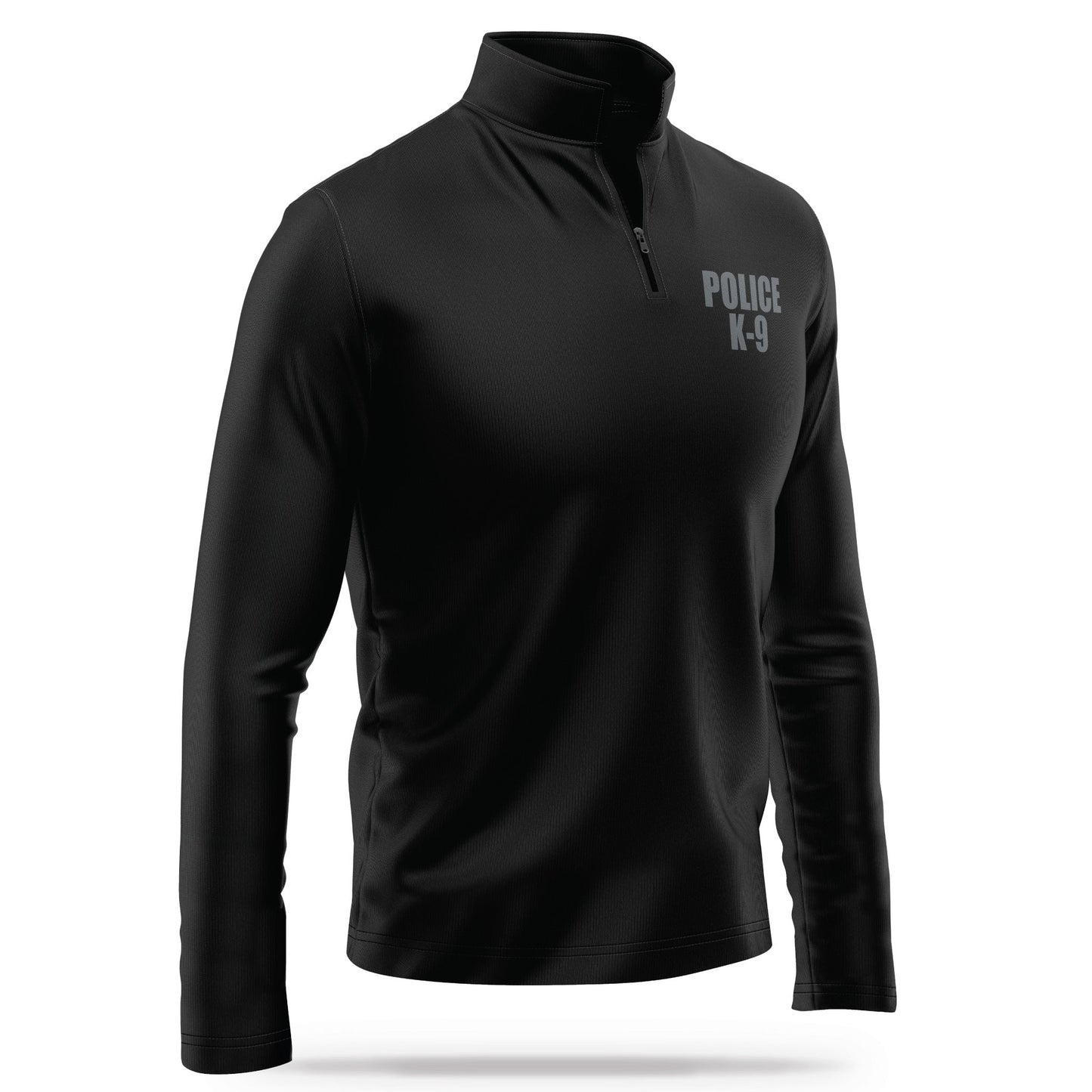[POLICE K9] Performance Quarter Zip [BLK/GRY]-13 Fifty Apparel
