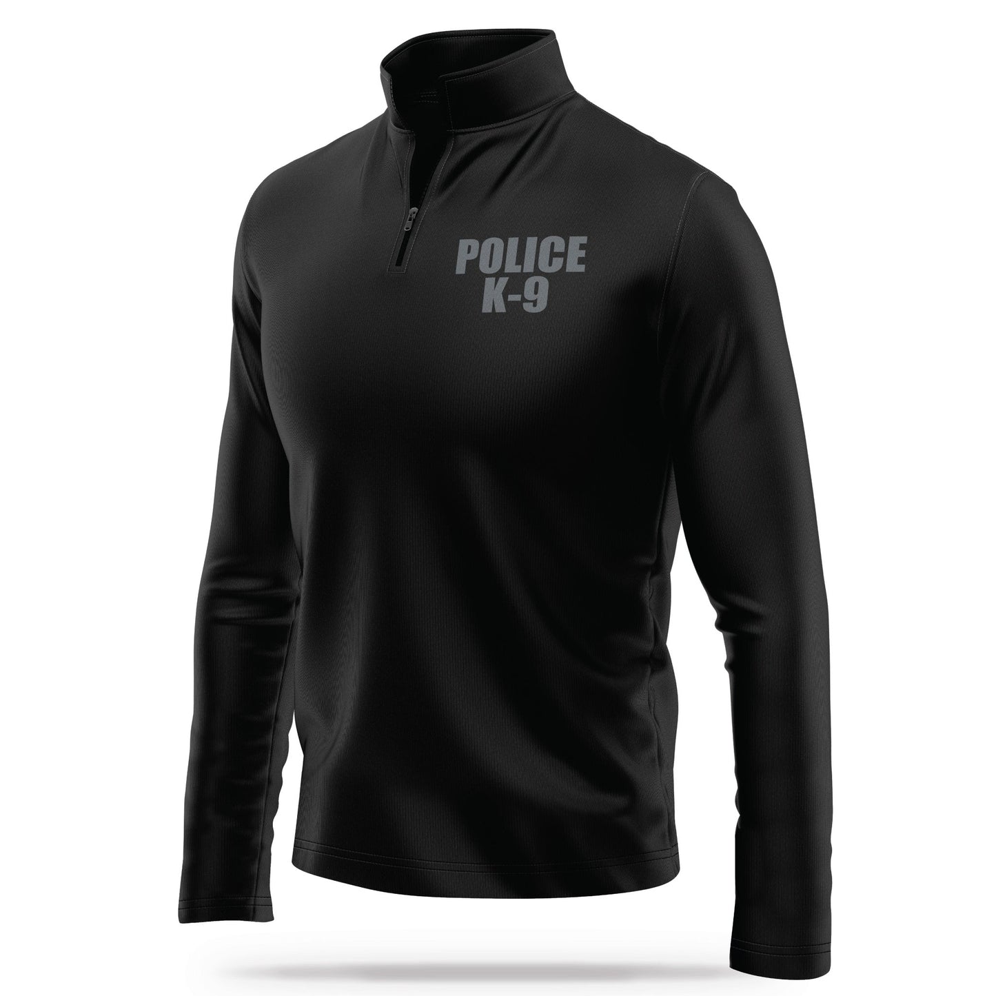 [POLICE K9] Performance Quarter Zip [BLK/GRY]-13 Fifty Apparel