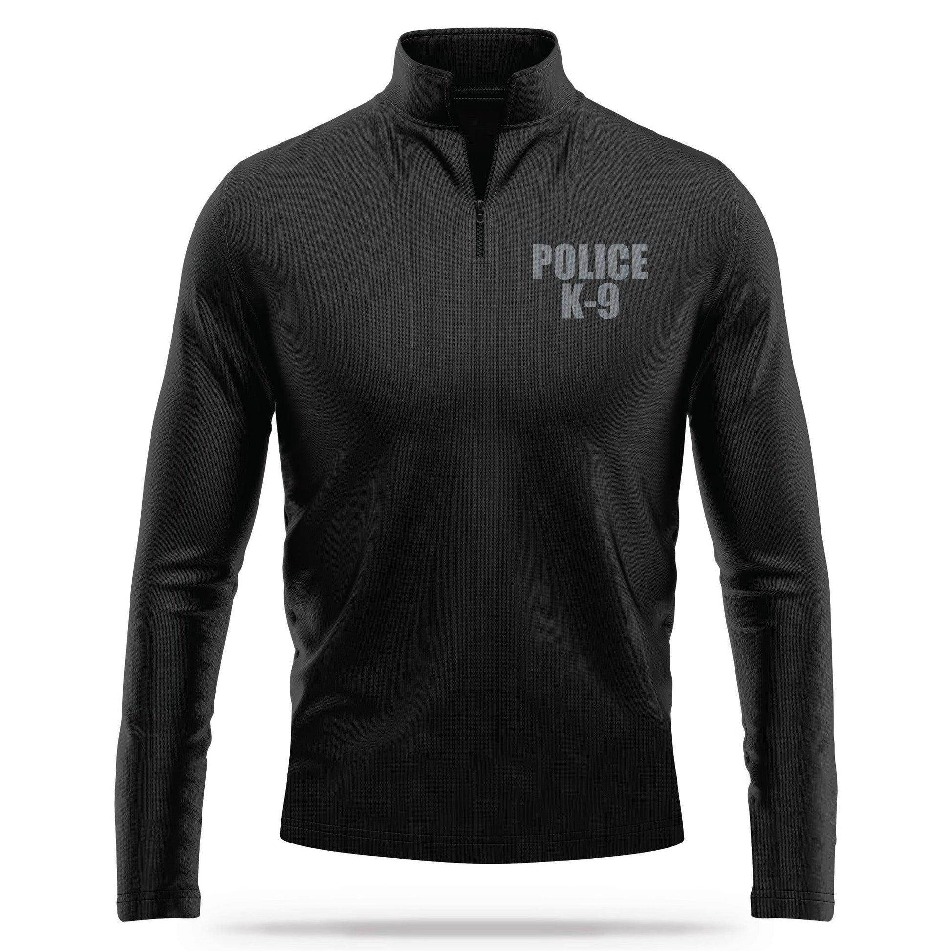 [POLICE K9] Performance Quarter Zip [BLK/GRY]-13 Fifty Apparel