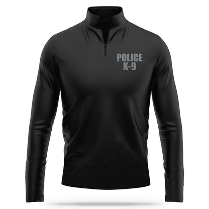 [POLICE K9] Performance Quarter Zip [BLK/GRY]-13 Fifty Apparel