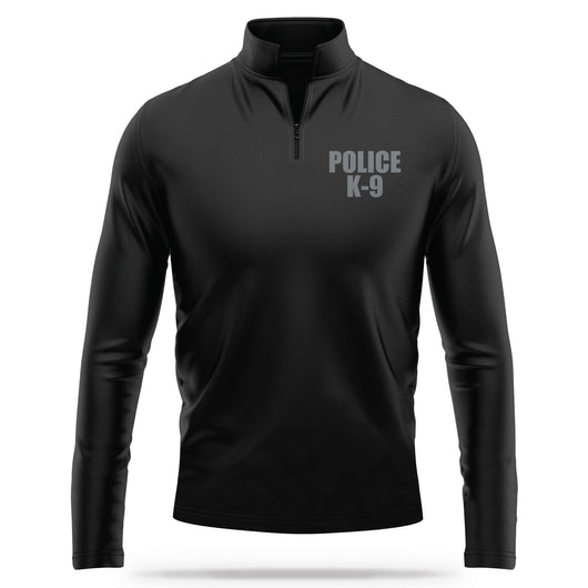 [POLICE K9] Performance Quarter Zip Jacket [BLK/GRY]-13 Fifty Apparel