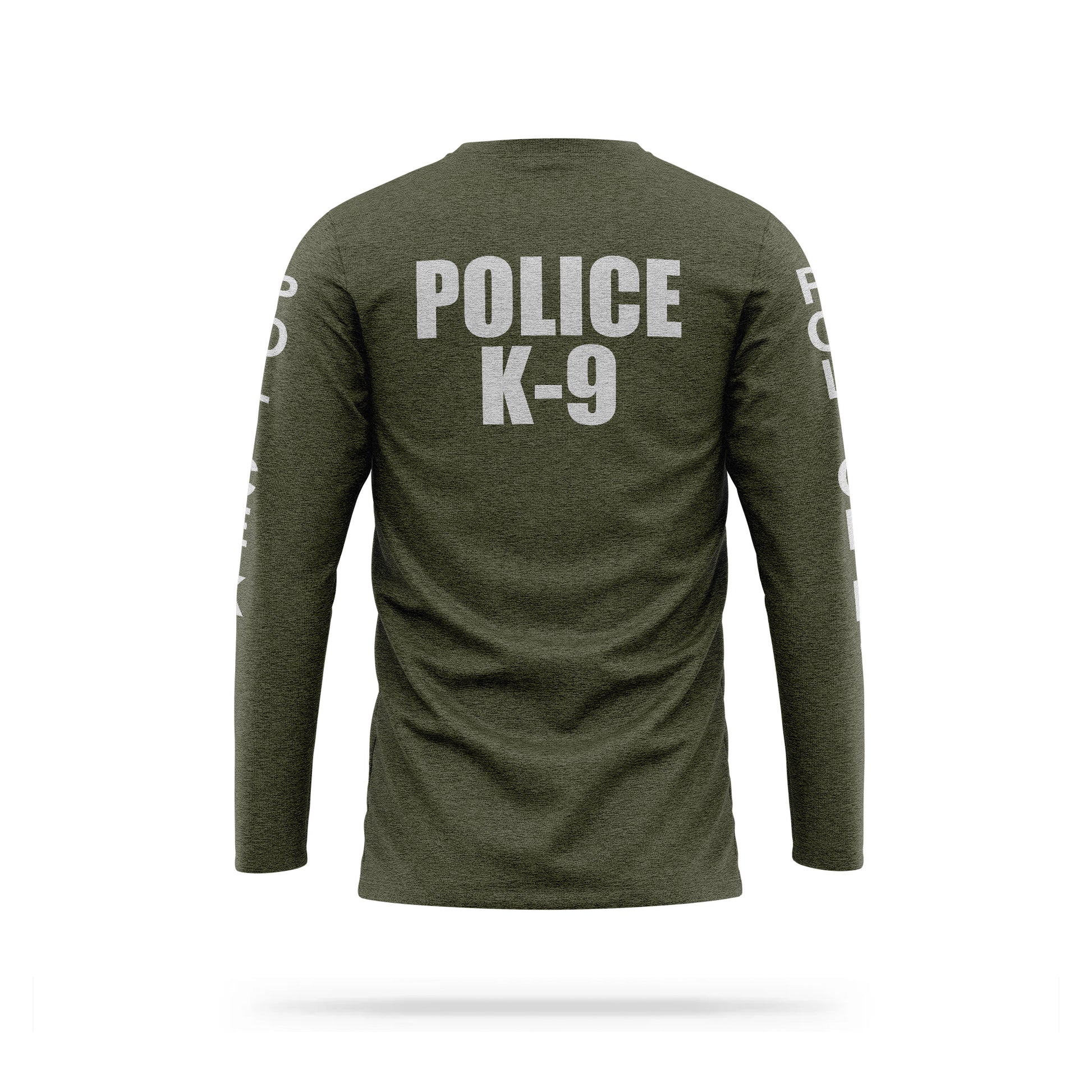 [POLICE K9] Reflective Cotton Blend Long Sleeve [GRN/REF]-13 Fifty Apparel